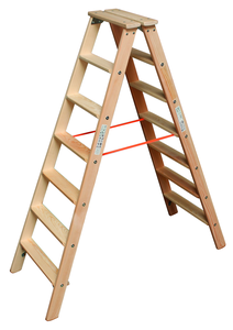 Drabina drewniana dwustronna KRAUSE ze stopniami 2x7 - 3,10m