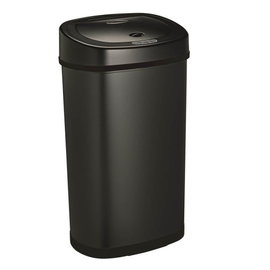 Bezdotykowy kosz na śmieci 50L owalny black