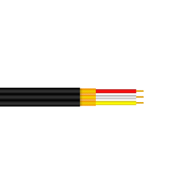 Kabel sygnałowy płaski 3 żyły miedziane osobno ekranowane (średnica zewnętrzna 4 mm)