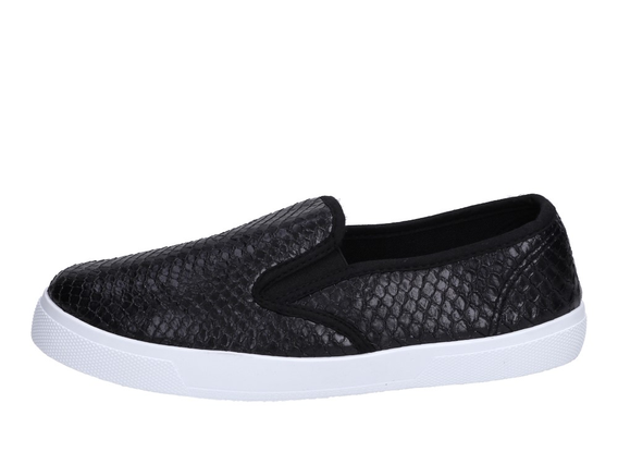 SLIP ON Tenisówki eko skóra WISHOT 068 BK