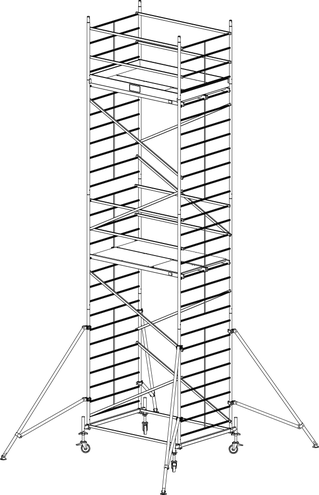 Rusztowanie aluminiowe KRAUSE ProTec XXL - 7,30m 911155