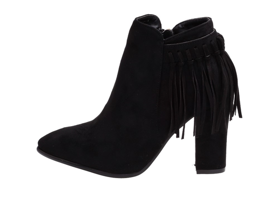 Botki damskie FRĘDZLE IDEAL SHOES 8647BK