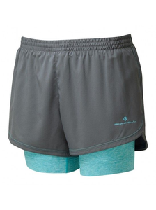 Ronhill  Women’s Stride Twin Short | Grey spodenki do beigania