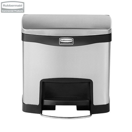 Kosz Slim Jim® Step-On 15L Metal stainless steel / black