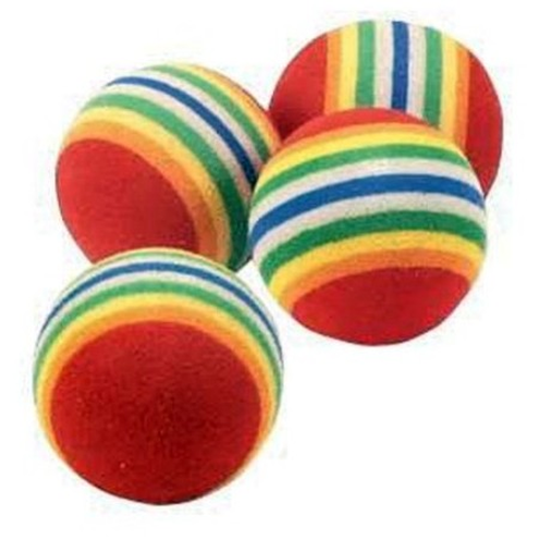 Trixie Piłki tęczowe twarde 3,5cm 4szt.