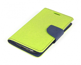 Etui do Huawei P8 - limonkowe - portfel - flip cover - miejsce na karty - dostępne od ręki