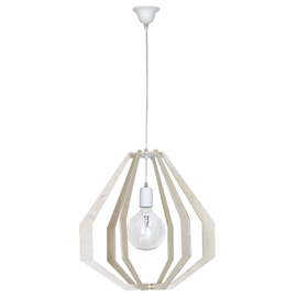 Zwis 1-pł JURA GEO natural białe wnętrze (bryła) 877G3 Aldex