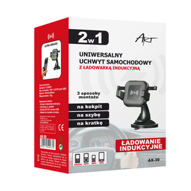 ART AN30 uchwyt samochodowy do telefonu z ładowarką indukcyjną