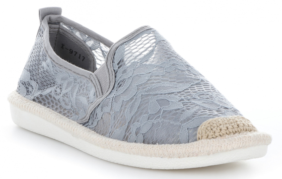 Oryginalne Espadryle Damskie firmy Ideal Shoes Szare (kolory)