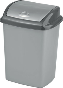 Kosz na śmieci 25L DOMINIK srebrny grafit