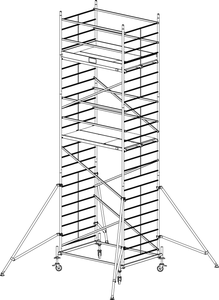 Rusztowanie aluminiowe KRAUSE ProTec XXL - 6,30m 911148