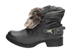 Szare botki, buty damskie WISHOT BT907