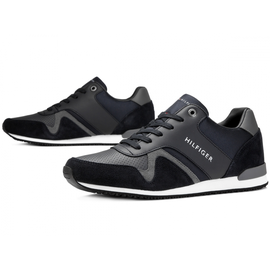 Buty Tommy hilfiger Iconic leather textile runner > fm0fm01732 403