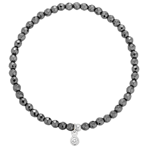 Bransoletka Full Moon Szary Hematyt Silver