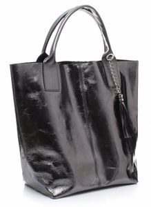 Lakierowane Torebki ze Skóry Shopperbag Iron