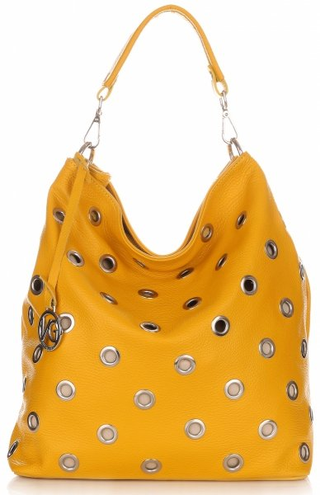 Torebki Skórzane Typu ShopperBag VITTORIA GOTTI Żółte