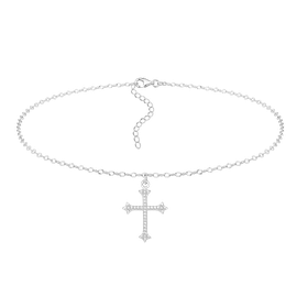 Naszyjnik Crystal Cross Srebrny