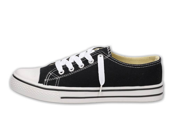 -70%Czarne trampki, buty damskie BALADA B614-1