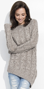 Sweter NU_S16 - Cappuccino Melanż