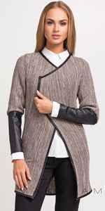 Sweter MAKADAMIA S27 - Cappuccino Melanż