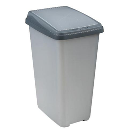 Kosz na śmieci 45L Slim Bin srebrny
