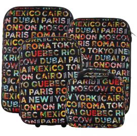 Zestaw Walizek David Jones Zestaw 4 w 1 Letters (kolory)