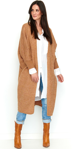 Długi kardigan NUMINOU NU_S61 - Camel