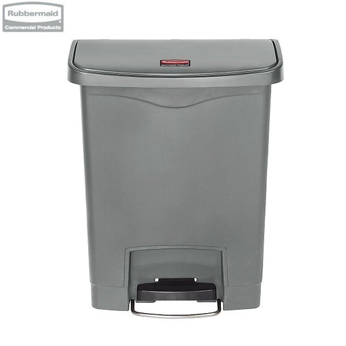 Kosz Slim Jim® Step-On 30L Resin Containers grey