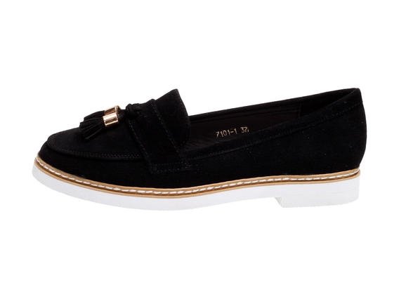 Czarne lordsy na platformie buty VICES 7101