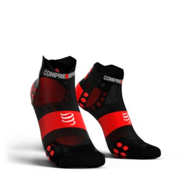 Compressport Pro Racing Socks Ultra Light V3.0 LOW | CZARNE - kompresyjne skarpety typu stopki do biegania RSLULV3_99RD