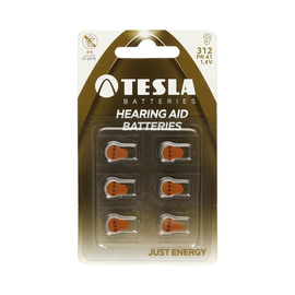 TESLA BATERIE PR312 PR41 DO APARATÓW SŁUCHOWYCH BLISTER 6sztuk