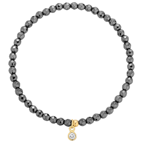Bransoletka Full Moon Szary Hematyt Gold