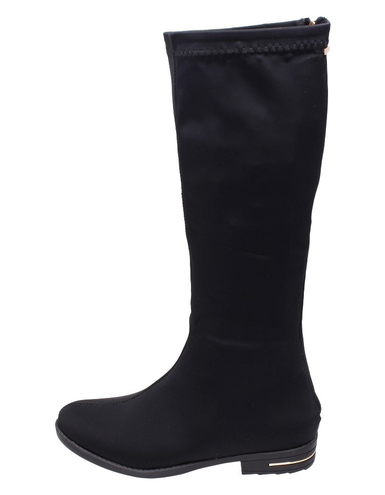Czarne kozaki damskie ze streczu GOOD-IN 3163