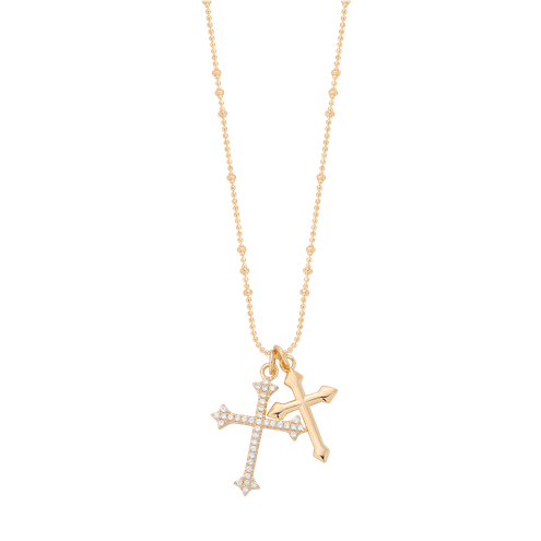 Naszyjnik Double Cross Gold