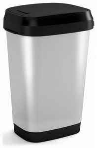 Kosz na śmieci DUAL SWING BIN 50L srebrny