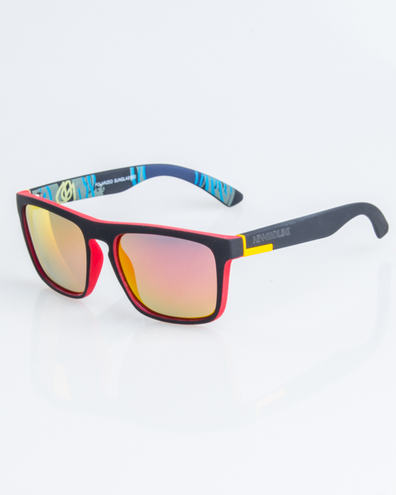 OKULARY COMIX POLARIZED BLACK-RED RUBBER RED MIRROR 1261