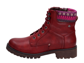 Czerwone botki damskie GOOD-IN 6414