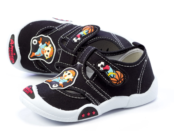 -45%Markowe trampki dziecięce AMERICAN TEN4 BK