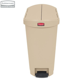 Kosz Slim Jim® Step-On 50L Resin Containers End Step Style beige