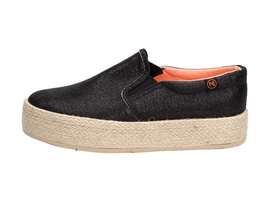 SLIP ON Czarne tenisówki VINCEZA 9500PLATFORMA
