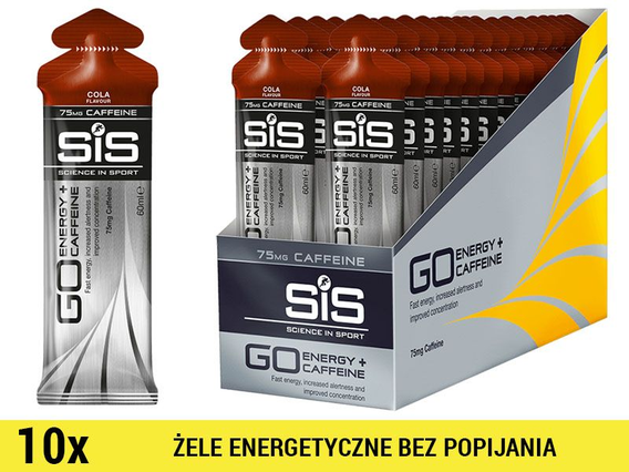 SiS GO Energy +Caffeine Gel [10x60ml] - cola