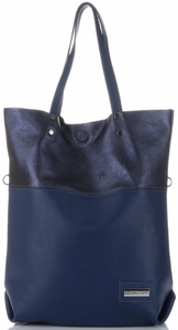 Torebki Skórzane ShopperBag VITTORIA GOTTI Granatowe (kolory)