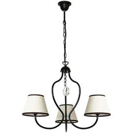 Żyrandol 3-PŁ ETNA BLACK (ABAŻUR) 859E/1 Aldex