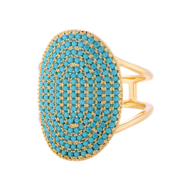 Pierścionek Island Turqouise Gold