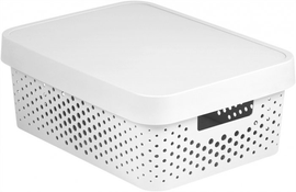 Pojemnik INFINITY 11L ażurowy biały