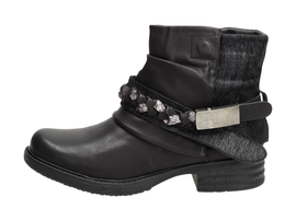 Czarne botki, buty damskie WISHOT BT908