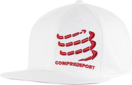 Compressport Flat Cap | BIAŁA - czapeczka z daszkiem