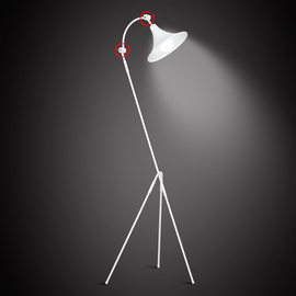 Lampa podłogowa ANTIKA WHITE 783A Aldex