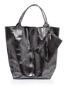 Torebki skórzane Shopper bagi Lakier Iron (kolory)