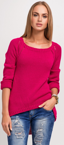 Sweter MAKADAMIA S23 - Amarantowy